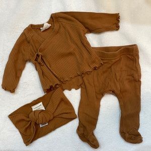 Spearmint Love Ribbed Newborn Set